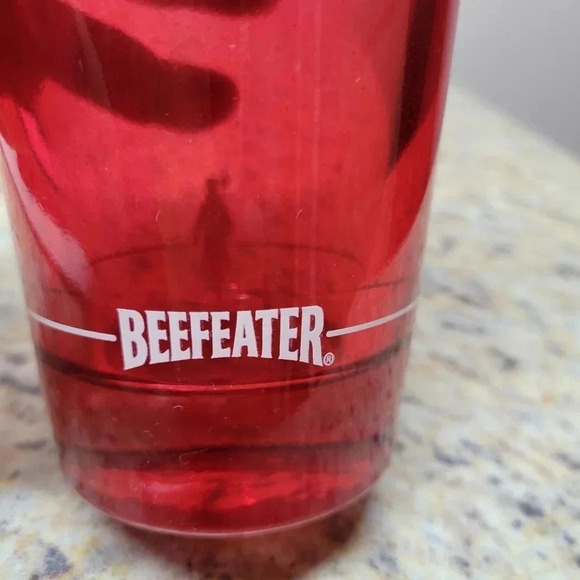 🌴3/$15🌴 Beefeater Martini Shaker Maker Cocktail Mixer With Lid Red - Picture 4 of 8